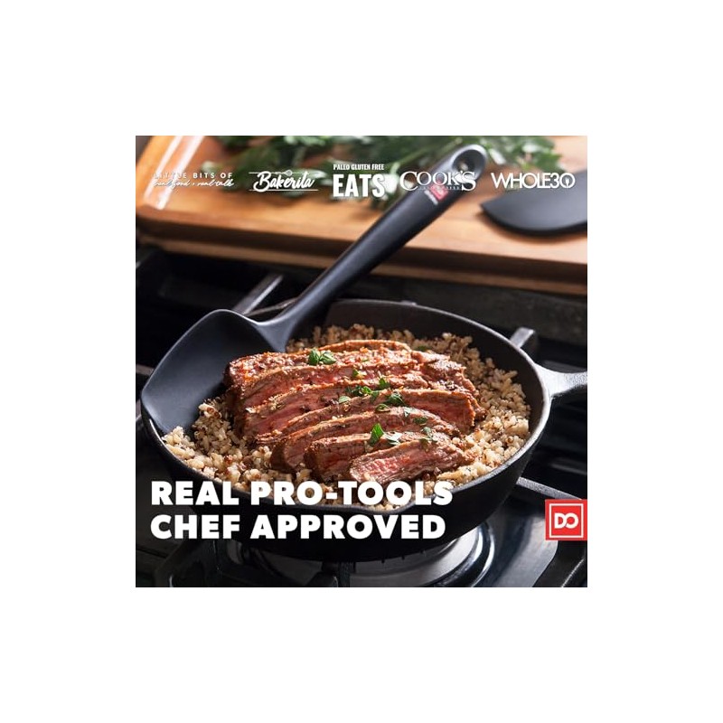 DI ORO Silicone Spatula Set - Heat Resistant Kitchen Scrapers