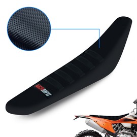 MCHMFG Gripper Dirt Bike Seat Cover - Soft Non-Slip Dirt Bike Accessories Seat Cover - Universal Accessories for YZ125 YZ250 CRF50 KLX110 (Black-Black)