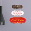 Signs ByLITA Designer Coat Room Sign (Brushed Gold) - Large
