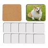 Grnlucja 12 Pcs Sublimation Square Coaster Blank MDF Cork Coasters