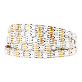 BTF-LIGHTING WS2815 (Upgraded WS2812B) 16.4ft 300 Pixels Magic Dream Color Individually Addressable RGB LED Flexible Strip Light 5050 SMD Dual Signal IP30 Non-Waterproof DC12V White PCB
