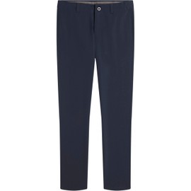 IZOD Boys' School Uniform Performance Khaki Pant, Flat Front & Comfortable Waistband, Navy
