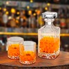 QWORK 3 Pcs Crystal Whisky Decanter & Glass Set -