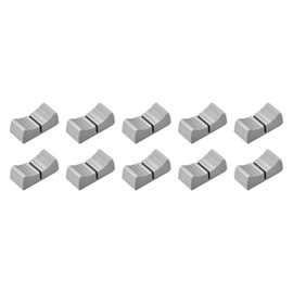 QUARKZMAN 24 mm x 11 mm x 10 mm Fader Buttons x 10 Pieces Sliding Potentiometer Mixing Regulator Fader Button for Volume Tone Fader Cap Stage Lighting Dimming Cap [Grey]