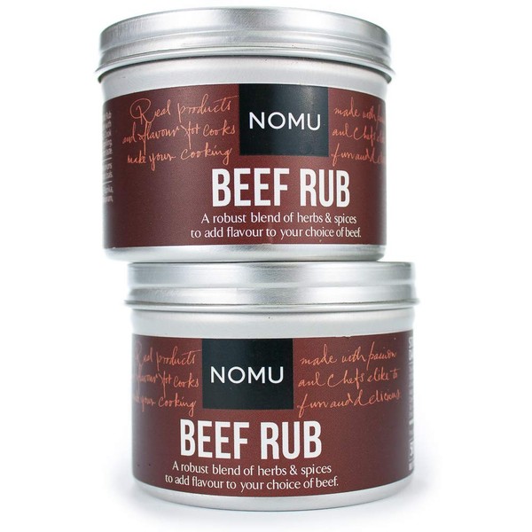 NOMU Beef Seasoning Rub (3.5 oz | 2 pack) | MSG & Gluten Free, Non GMO, Non-Irradiated