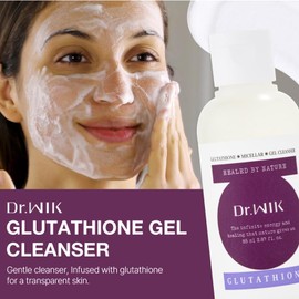 DR. WIK 1000ppm GLUTATHIONE MICHELLAR GEL CLEANSER 3 Pack | Antioxidant Face Wash | pH Balancing Mild Cleansing foam for Sensitive Skin | Hydrate with Hyaluronic acid & Panthenol | 2.87 Fl Oz