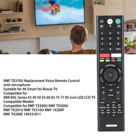 Sanpyl Reemplazo de Control Remoto de Voz, Control Remoto de Televisión para RMF TX300U RMF TX200U RMF TX201U RMF TX310U RMF 1X200P RMF TX200E 149331811