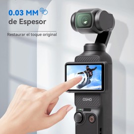 YSLIGHTA Screen Protector para DJI OSMO Pocket 3【4+4 Unidades】, Protector de Pantalla Lente, 0.3mm Vidrio Templado, Dureza 9H, Antiarañazos, Antihuellas, Antiburbujas, Ideal para DJI Osmo Pocket 3