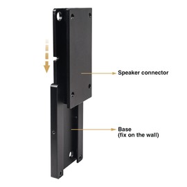 Sound Town 2-Pack Universal Speaker Wall Mount Brackets, 4.25" x 2" Mounting Template, Black (CWB-1-PAIR)