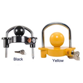heizi Hitch Member Hitch Carrier Jet Ski Trailer Anti-Theft Key Hitch Cover Coupler Lock (Yellow)
