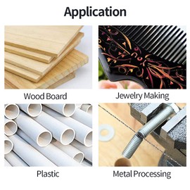 Scroll Saw Blades, Pack of 12 Scrub Saw Blades, with Spiral Teeth for Wood, Metal, Plastic Cutting Saws, Carbon Steel, Scroll Saw Blades with Spiral Toothing, 360 Degree Rotatable (#5)