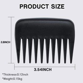 Mini Pocket Comb Portable Wide Tooth Comb Small Plastic Travel Comb Hair Detangling Combs Black