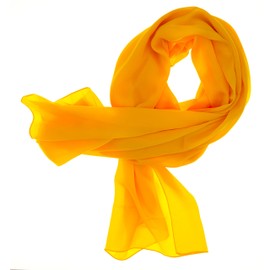 Dolce Abbraccio by RiemTEX ® Women's Lady Sunshine Silk Scarf Shawls with High Silk Rich Pashmina Stole Shawl Scarf Women's Silk Scarf Elegant Scarves (Lady Sunshine Seidentuch) - sunshine yellow, size: 180 x 90 cm