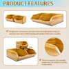 Acacia Wood Pantry Storage Bins, Wooden Stackable Baskets, Fruit Basket