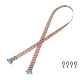 MECCANIXITY IDC Rainbow Wire Flat Ribbon Cable DB25 Female to DB25 Female 59 Inch Length 2.54mm Pitch Breadboard Jumper Wires for Electronic Projects