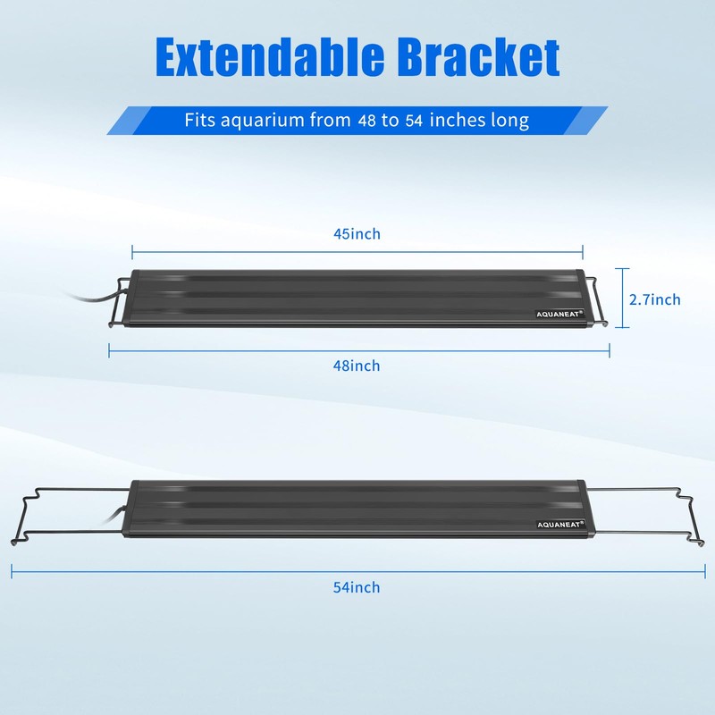 AQUANEAT LED Aquarium Light 48 to 54 Inch with Timer,