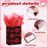 24 Pcs Valentines Day Gift Bag Valentines Kraft Paper Bags
