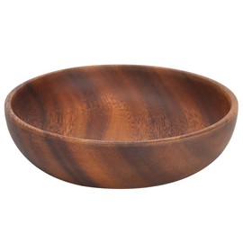 wosume Wooden Bowl Salad Bowl Wooden Furit Dish Wooden Bowl Salad Bowl 17.5 x 4 cm Wooden Snack Dish Fruit Food Salad Soup Bowl for Home Coffee Shop Use
