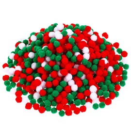 600PCS Pom Poms Fluffy Pompoms Felt Balls Pom Pom Balls Small Craft Pompoms for Christmas Easter Decorations DIY Craft Making (1cm)