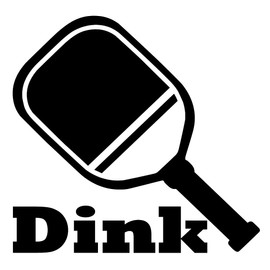 SixtyTwo24 Dink Pickleball sticker- BLACK 5 Inch pickle ball sticker decal, funny pickelball,, accessories supplies window paddle water bottle laptop SIX545, Small