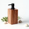 Wood Soap Dispenser, 400ml Wooden Foaming Soap Dispenser for Bathroom,