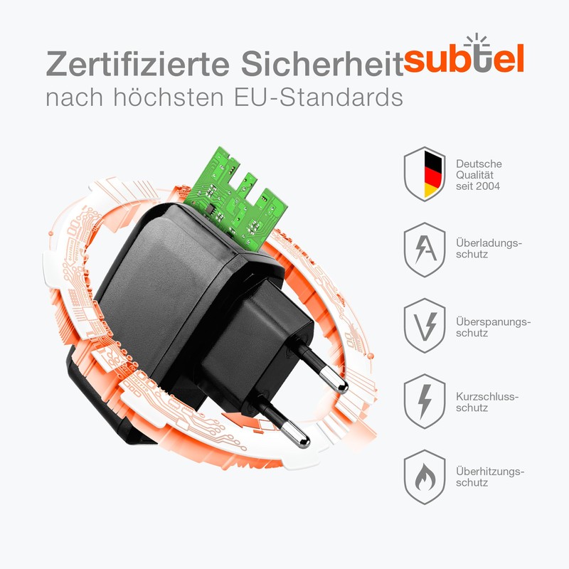 subtel® GPS Ladegerät kompatibel mit Becker Ready 50 Ready 6
