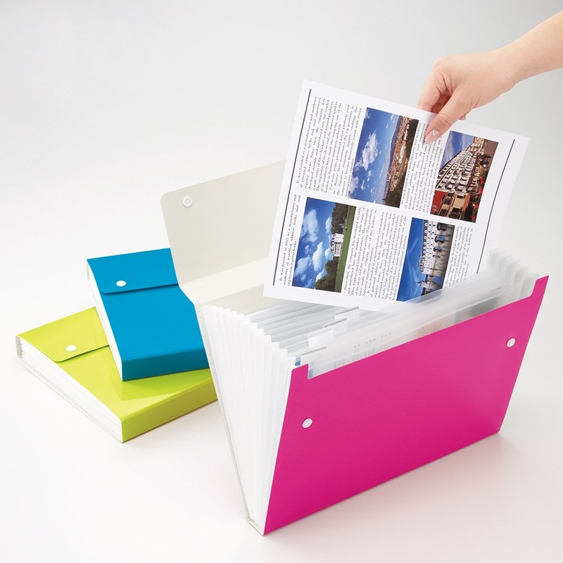 King Jim 2273TF-YG Toffy Document File, 13 Pockets, A4, Yellow-Green