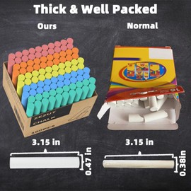 ZEZUT Colored Chalk 100PCS, Low Dust Chalks Stick Bulk for Chalkboard Blackboard Non-Toxic