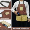 FairyPeach Gardener Apron with Pocket, Thickened and Waterproof Garden Apron,