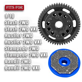 RC 53T Spur Gears 0.8Mod Upgrades Part for 1/10 Slash 2WD (VXL)/Stampede 2WD (VXL)/Rustler 2WD (VXL)/Bandit 2WD (VXL),BRCatWPark Steel Metal Extra-Heavy Slip limiting Clutch,Navy Blue