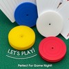 4 Piece Round Card Holders in Red, White, Yellow &