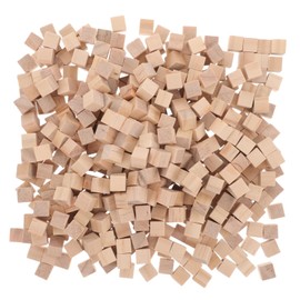 Operitacx 1500PCS Unfinished Wood Cubes for Safe and Strong DIY Blocks for Early Education Crafting Math Skills Development for Home and School Use