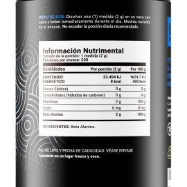 B-Life Beta-Alanine | 400g | 200 Servicios | Energía y Resistencia