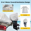 Mionovity Heavy Duty Waterproof Bass Boat Covers 17-19ft, Boat Cover