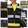 A-SAFETY Black big and tall High Vis Reflective Safety Vests