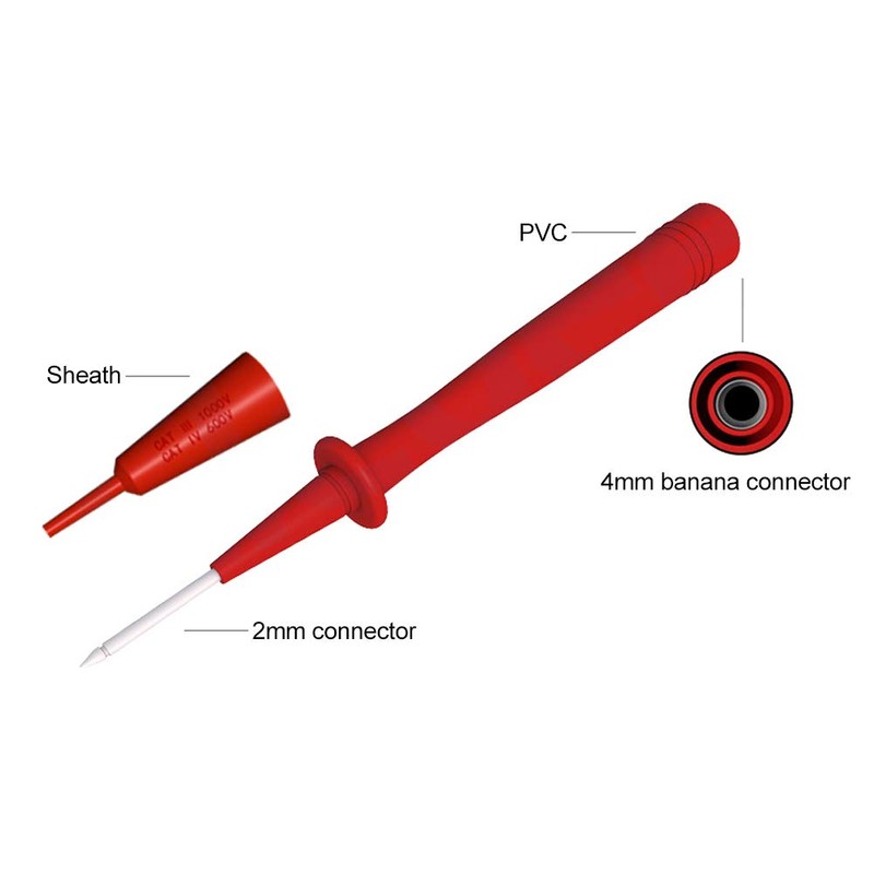 2-Piece Multimeter Probe Voltmeter Accessories, Multimeter Test Probe Kit, Measuring