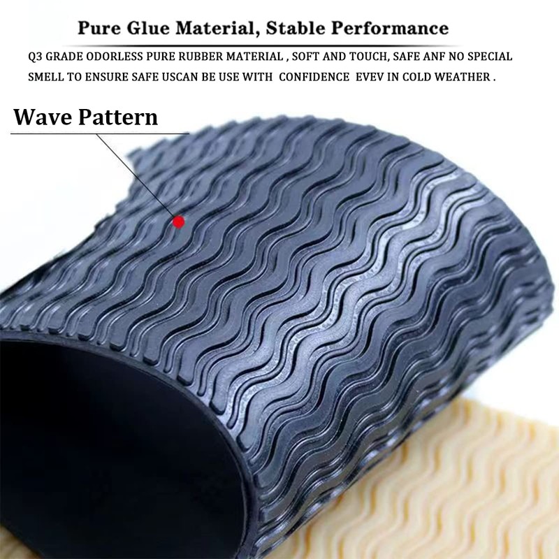 Anti-Slip Rubber Replacement Shoe Bottom Repair Material, Wave White, 12.8