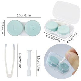 REBECASKYENS 4 Stück Kontaktlinsenetui Kontaktlinsen Etui tragbarer Kontaktlinsenbehälter für Reisen Links und Rechtes Augen Kontaktlinsenhalter mit Aufbewahrungsbox, kontaktlinsen behälter