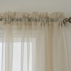 Demetex Voile Curtains 54x63 Linen Sheer Cuetains with Rod Pocket