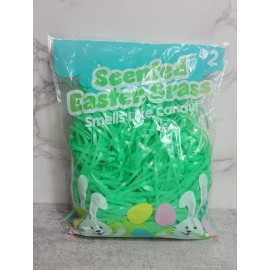 Easter Basket Grass Plastic Green Scented Candy Christmas Filler Discontinued