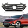 Bewild Front Bumper Upper Grille Grill w/Chrome Trim For 2012-2014