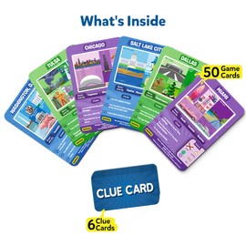 Skillmatics Guess in 10 American Cities, Perfect for Boys, Girls, Kids, and Families Who Love Card Games, Educational Toys & Games, Gifts for Ages 8, 9, 10 and Up