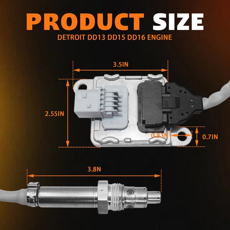 5WK97339A NOx Sensor Outlet Nitrogen Oxide Sensor Compatible for Detroit