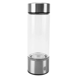 Hydrogen Water Bottle, 1600Pbb Portable Hydrogen Water Ionizer Machine, Hydrogen Rich Water Glass Health Cup for Home Travel, 450ml