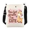 Giraffe Gifts for Women Giraffe Crossbody Bag Gifts for Giraffe Lovers peace love giraffes Cross Body Bucket Bag (241031 Giraffe Crossbody)