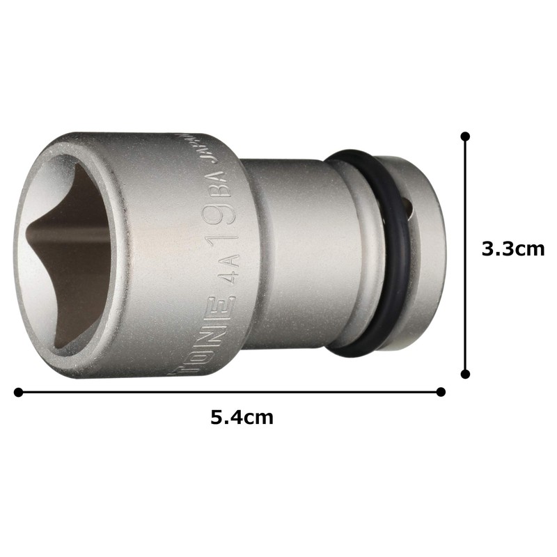TONE Impact Inner Socket 4A-19BA Insertion Angle 0.5 inch (12.7