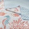 LEAONME Coastal Quilt Set Full/Queen Size - Lightweight Microfiber Reversible