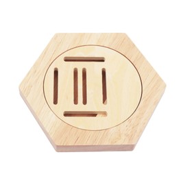 YIYIBYUS Honeycomb Medal Display Stand, 6pcs Medal Display Hanger Rack Lime Walls Display Storage Medals, Hexagon Free Combination Wood Wall Badge Organizer, No Drilling Required Installation