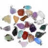 2TTFishoo 10pcs Irregular Raw Natural Blue Crystal Rock Stone Pendant