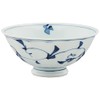 Hasamiyaki Lightweight Rice Bowl (Large), Arabesque Pattern, Blue 32001